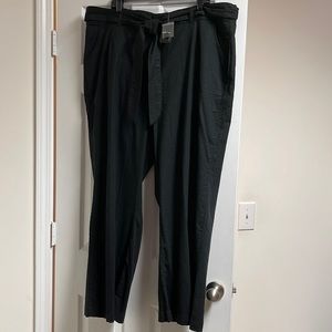 Torrid BLACK WIDE LEG LINEN TROUSER PANT NWT 20